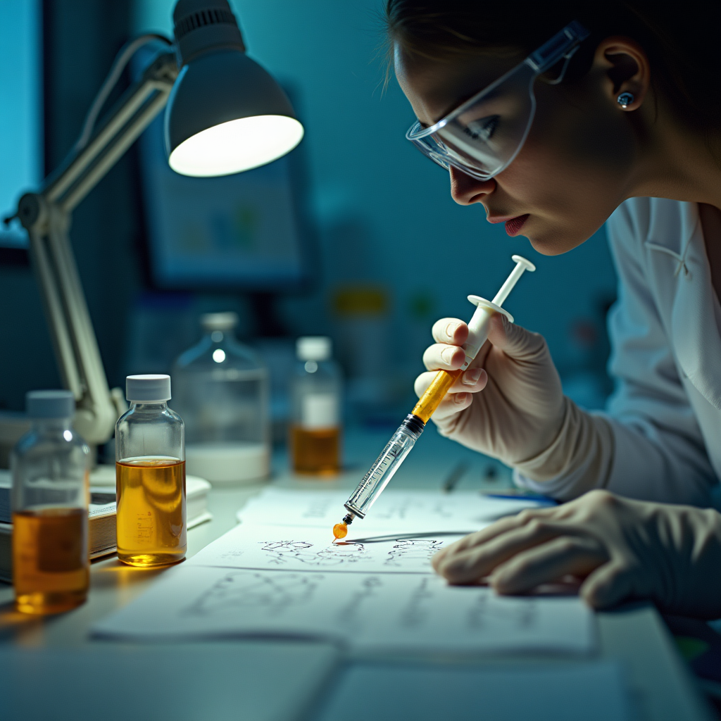 Fotografía de un laboratorio de neurociencia con monitores de electroencefalografía encendidos y electrodos sobre una superficie metálica